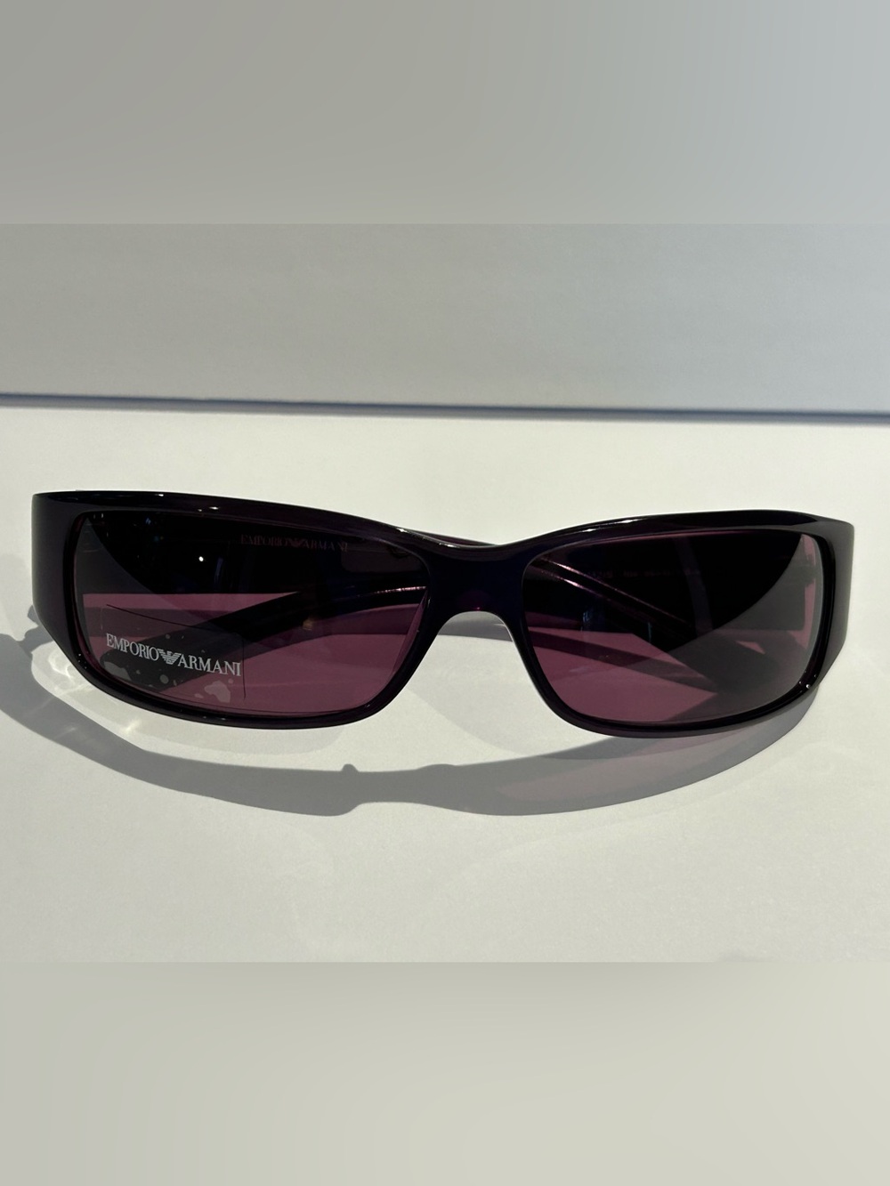 Emporio Armani Women’s / Unisex Dark Purple Rectangular Sunglasses EA9142/S